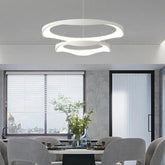Ring-shaped Metal Acrylic LED Living Room Pendant Light - Clowas